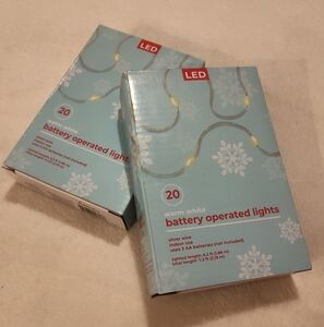 NEW! 2- LED 20ct Battery Operated Light Sets (Warm White)